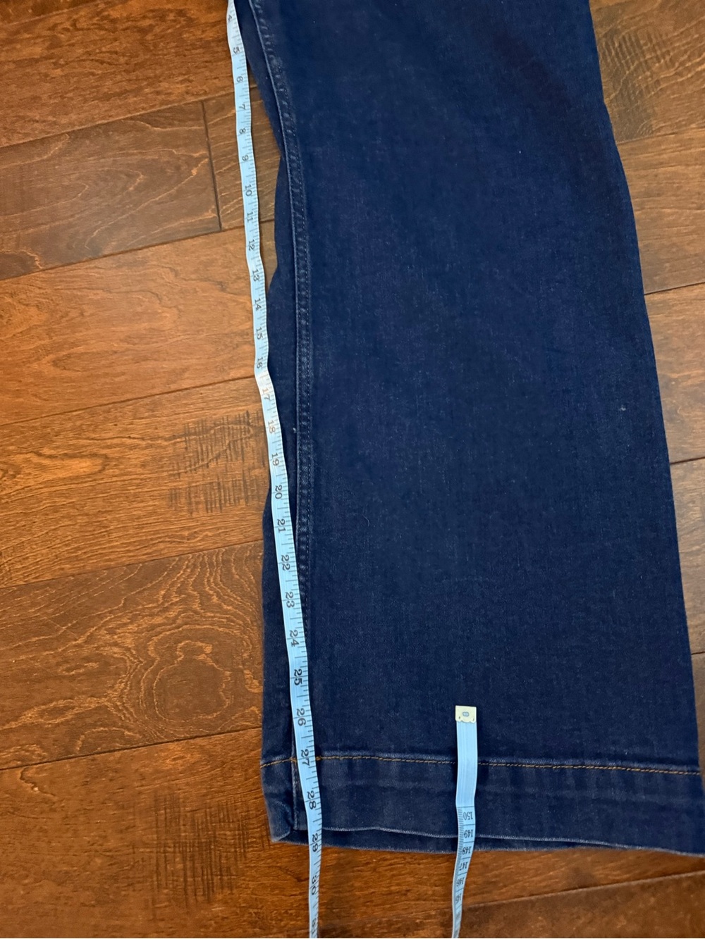 Maeve Anthropologie The Colette Wide Leg Jeans Dark Wash Full Length Size 32 - Picture 5 of 10